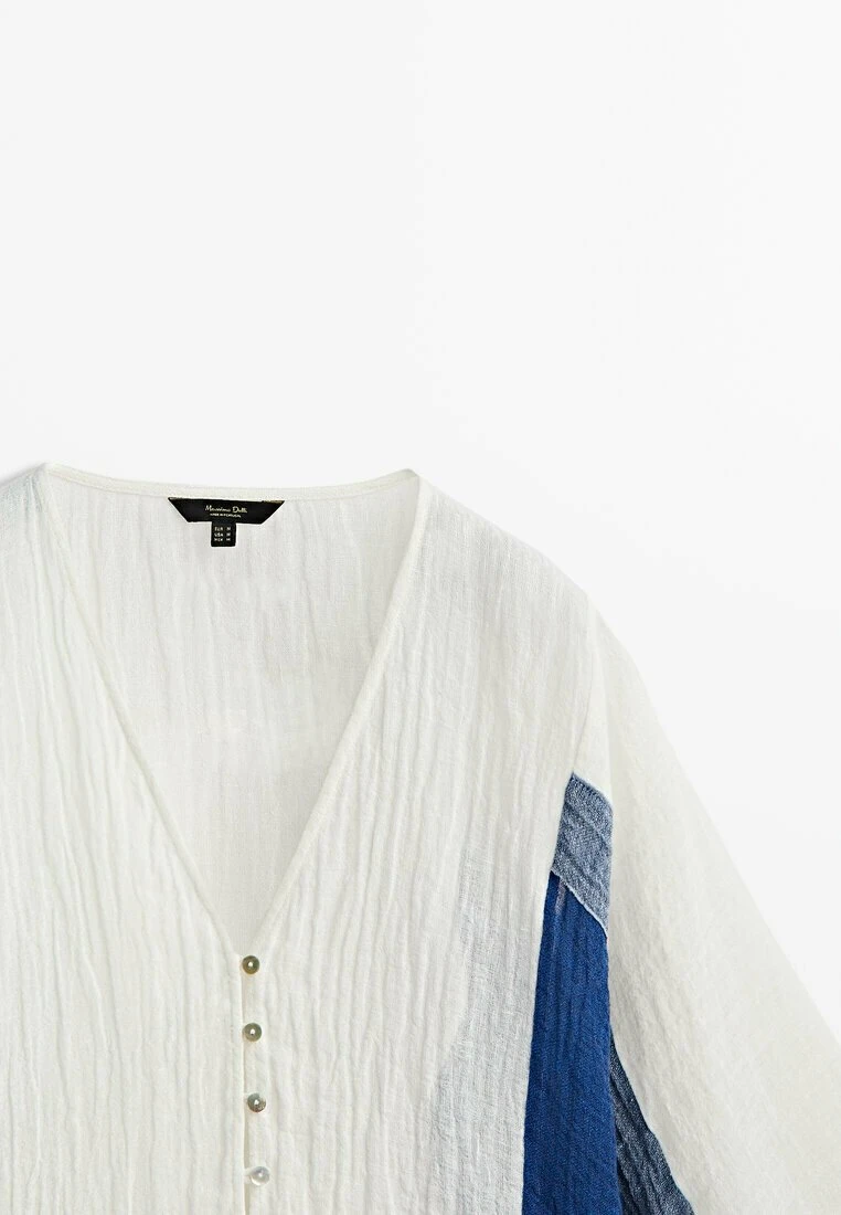 Massimo Dutti Contrast Waffle Blend - Blouse 10 Massimo Dutti Contrast Waffle Blend - Blouse - Image 8