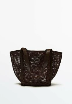 Massimo Dutti With Details- Tote Bag - Brown -Massimo Dutti Shop 639d137c63894cec84bdef8751ad08b1