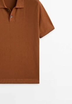 Massimo Dutti Short Sleeve - Polo Shirt - Mottled Brown 18 Massimo Dutti Short Sleeve - Polo Shirt - Mottled Brown -Massimo Dutti Shop 63b4df18ebd74b4cbc76aeaa964a9f8a