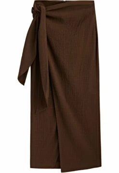 Massimo Dutti Studio -Textured- Wrap Skirt - Brown -Massimo Dutti Shop 63bdb780aa8a444b9e1553900990e08f