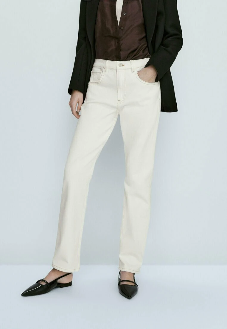 Massimo Dutti Mid Waist - Straight Leg Jeans 3 Massimo Dutti Mid Waist - Straight Leg Jeans