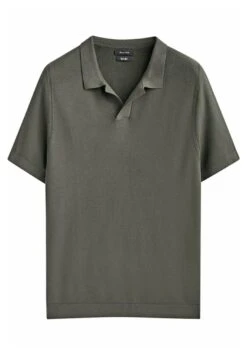 Massimo Dutti Smocked - Polo Shirt - Mottled Brown -Massimo Dutti Shop 63d5887f55ac4eb4a80bcde95a875c26