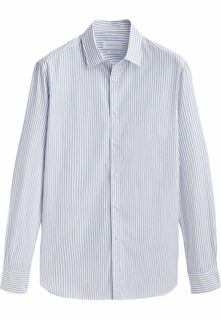 Massimo Dutti Fit Striped- Shirt - Light Blue 7 Massimo Dutti Fit Striped- Shirt - Light Blue - Image 5