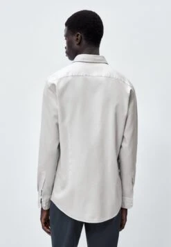 Massimo Dutti Micro Textured - Shirt - Light Blue -Massimo Dutti Shop 6422f10ace104dee88b31083868b9d64