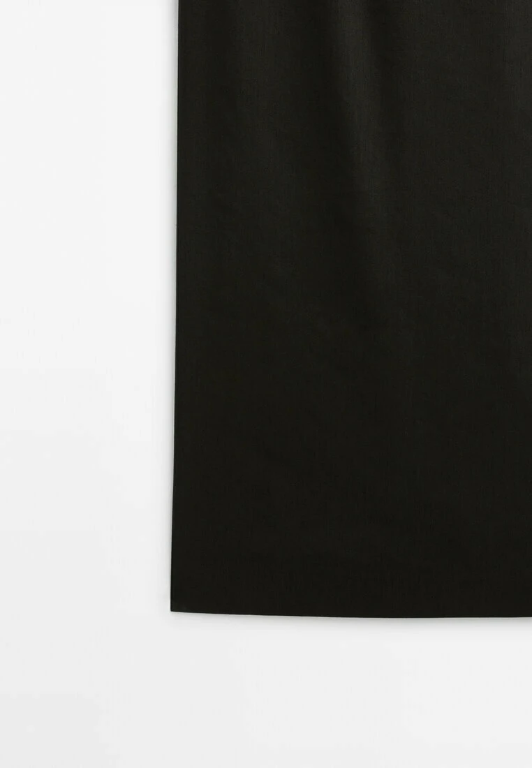 Massimo Dutti Blend Midi With Straps At The Back - Day Dress - Black 11 Massimo Dutti Blend Midi With Straps At The Back - Day Dress - Black - Image 9