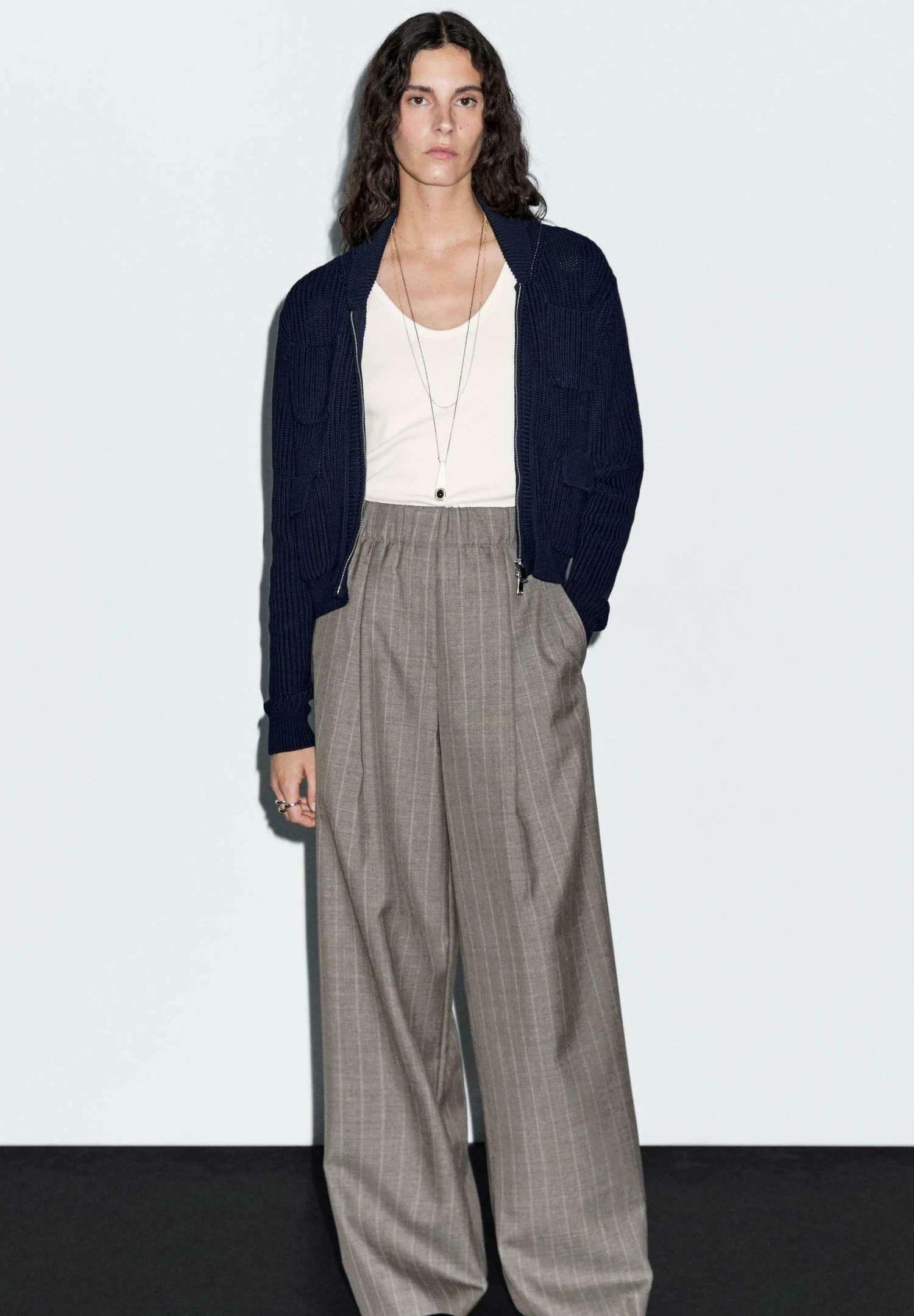 Massimo Dutti PINSTRIPE - Trousers - Brown 6 Massimo Dutti PINSTRIPE - Trousers - Brown - Image 4