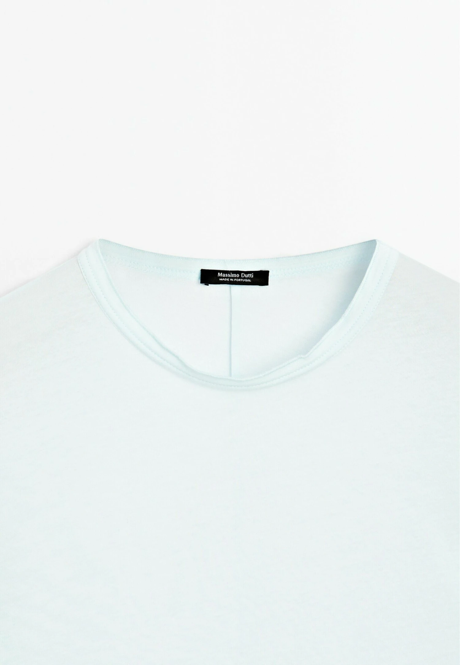 Massimo Dutti BOXY FIT SHORT SLEEVE - Basic T-shirt - Light Blue 9 Massimo Dutti BOXY FIT SHORT SLEEVE - Basic T-shirt - Light Blue - Image 7