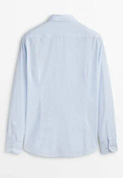 Massimo Dutti Micro Striped Oxford- Shirt - Light Blue -Massimo Dutti Shop 64689ebd1dd84e4b83285dd95d94cd2f