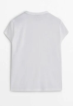 Massimo Dutti Mercerised - Basic T-Shirt - White -Massimo Dutti Shop 646e60533f334aa4907420e6fa5c2ad9