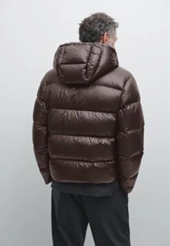 Massimo Dutti WATER-REPELLENT SATIN PUFFER - Down Coat - Dark Brown -Massimo Dutti Shop 648f5d5055af42278c2ab8f65b4c1590