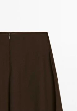 Massimo Dutti FLOWING FLARED - Maxi Skirt - Mottled Dark Brown -Massimo Dutti Shop 64bc99a543f140b3992f1aa81109abe6