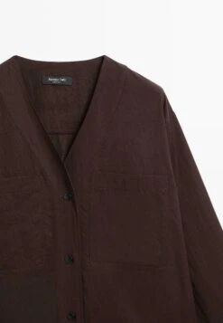 Massimo Dutti V-NECK - Blouse - Dark Brown 21 Massimo Dutti V-NECK - Blouse - Dark Brown -Massimo Dutti Shop 64f8e19ef9974b9a8b41bdbf4946f134