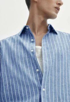 Massimo Dutti Soft Wash Striped - Shirt - Blue -Massimo Dutti Shop 6551cf273df940e0b808fd0b462c804b