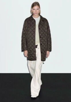 Massimo Dutti LONG LIGHTWEIGHT - Winter Coat - Dark Brown