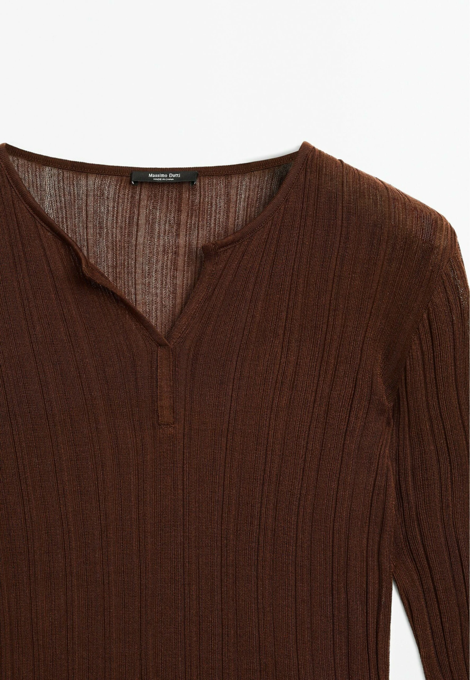 Massimo Dutti LONG SLEEVE RIBBED - Top - Bordeaux 7 Massimo Dutti LONG SLEEVE RIBBED - Top - Bordeaux - Image 5
