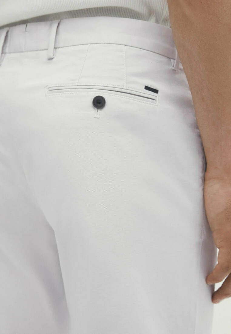 Massimo Dutti Slim-Fit Textured Ottoman- Chinos - Light Grey 6 Massimo Dutti Slim-Fit Textured Ottoman- Chinos - Light Grey - Image 4