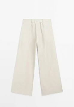 Massimo Dutti MID-WAIST WITH DOUBLE DARTS - Trousers - BEIGE -Massimo Dutti Shop 6602959ab65945599323782d29d2c1a9