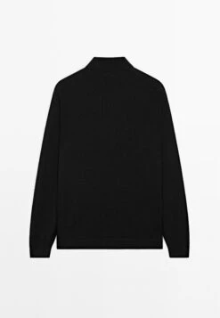 Massimo Dutti MERINO POLO COLLAR LONG SLEEVE - Long Sleeved Top - Black -Massimo Dutti Shop 66093dcbff16401c9e7893d444dea69b