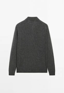 Massimo Dutti CASHMERE LONG SLEEVE POLO COLLAR - Long Sleeved Top - Grey -Massimo Dutti Shop 66524511e7bb41efb8fbb3aa88fbf96e