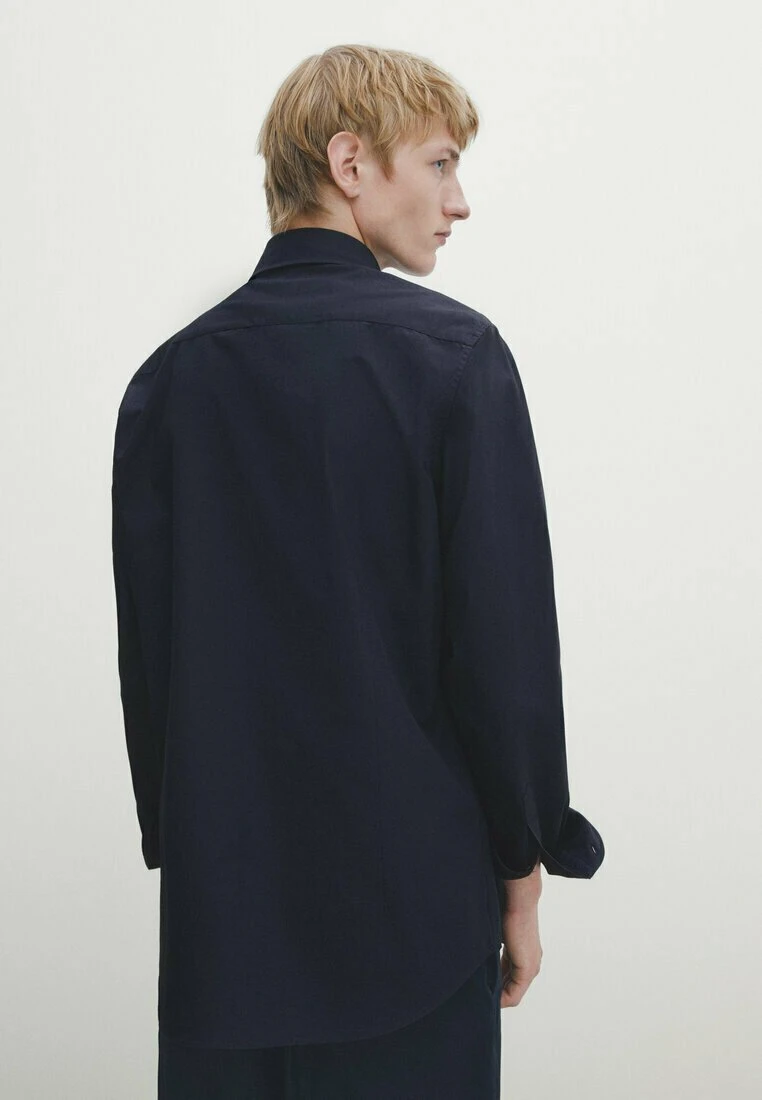 Massimo Dutti Barré Extra-Fine- Shirt - Dark Blue 5 Massimo Dutti Barré Extra-Fine- Shirt - Dark Blue - Image 3