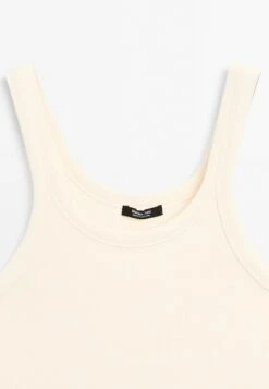 Massimo Dutti ROUND NECK SLEEVELESS - Top - Beige -Massimo Dutti Shop 6697a2c482e64b33a30eb6e772bf86c6