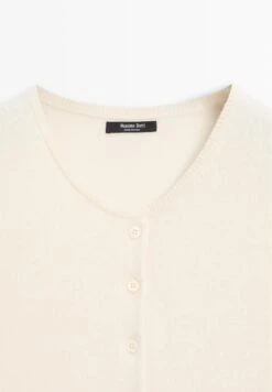 Massimo Dutti BUTTONED WITH CREW NECK - Cardigan - Yellow -Massimo Dutti Shop 66a9cce1cfab474198e1146d255e9ee4