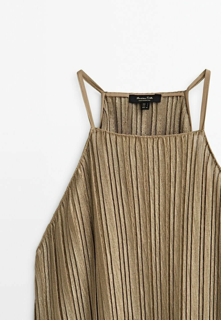 Massimo Dutti Pleated Strappy- Top - Brown 9 Massimo Dutti Pleated Strappy- Top - Brown - Image 7