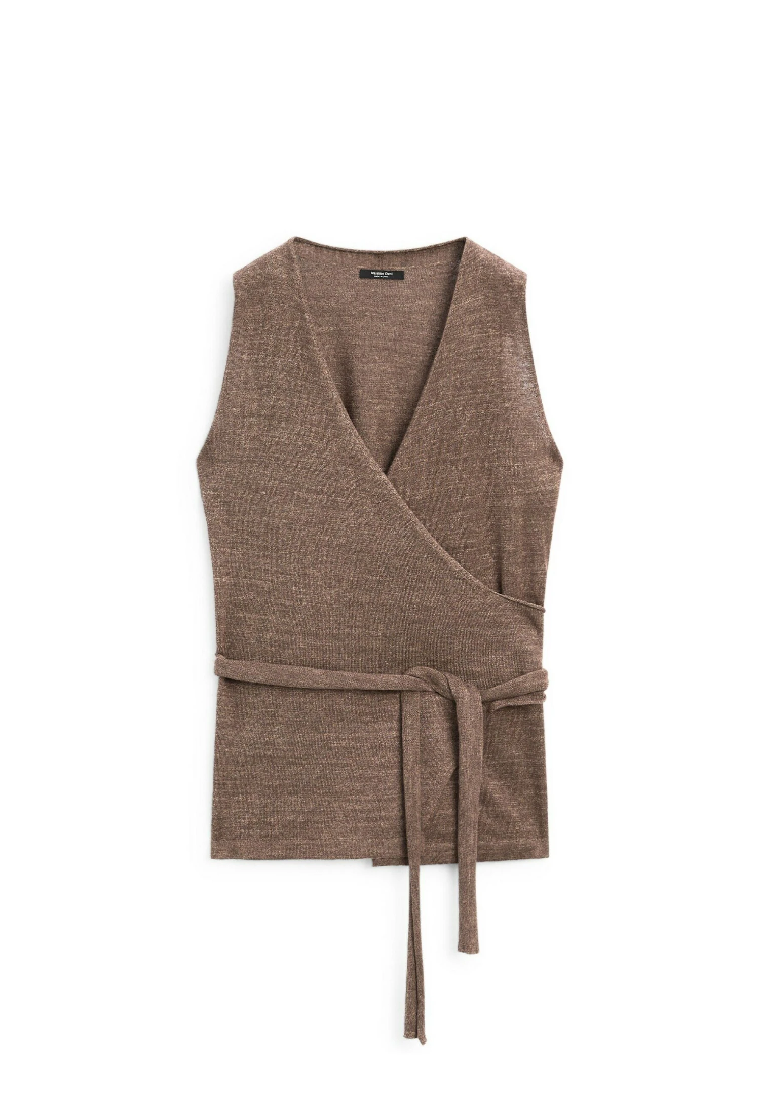 Massimo Dutti CROSSOVER V-NECK - Top - Brown 8 Massimo Dutti CROSSOVER V-NECK - Top - Brown - Image 6