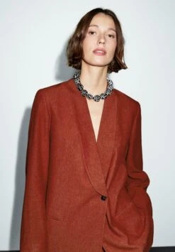 Massimo Dutti SHAWL COLLAR - Blazer - Mottled Red -Massimo Dutti Shop 66c4b7a17d2c4c459fd029e599cc0f5e