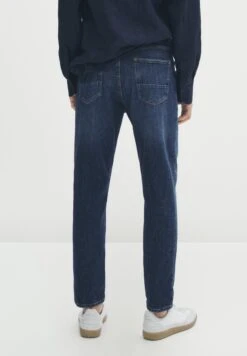 Massimo Dutti Stonewash - Jeans Tapered Fit - Blue -Massimo Dutti Shop 66c4c928c7ef498dba40fa2f5970687c