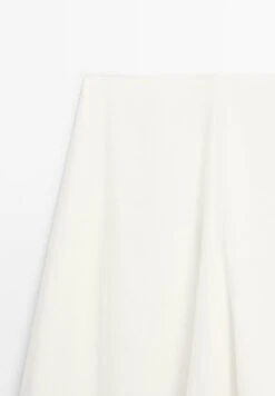 Massimo Dutti FLARED WITH SEAM DETAILS - A-line Skirt - White -Massimo Dutti Shop 66dfbccf1a5f4a86867de15c9a0badc1
