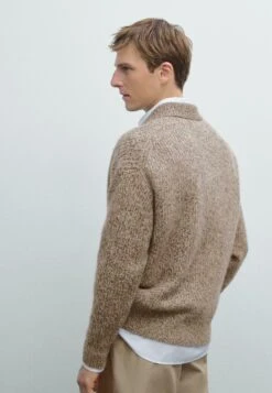 Massimo Dutti BUTTONED POLO COLLAR - Jumper - Sand -Massimo Dutti Shop 67072d059e7a4b449c43cf21de0d7e4e