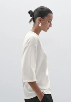 Massimo Dutti OVERSIZE HEAVY WEIGHT - Basic T-shirt - White -Massimo Dutti Shop 6709e003d97246dabbddce917779d885