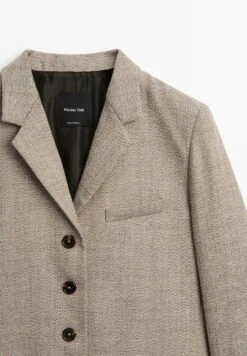 Massimo Dutti FLECKED WITH BUTTONS - Blazer - Beige -Massimo Dutti Shop 670abc8f211a4b3a8bb3b7dbbaf705d9