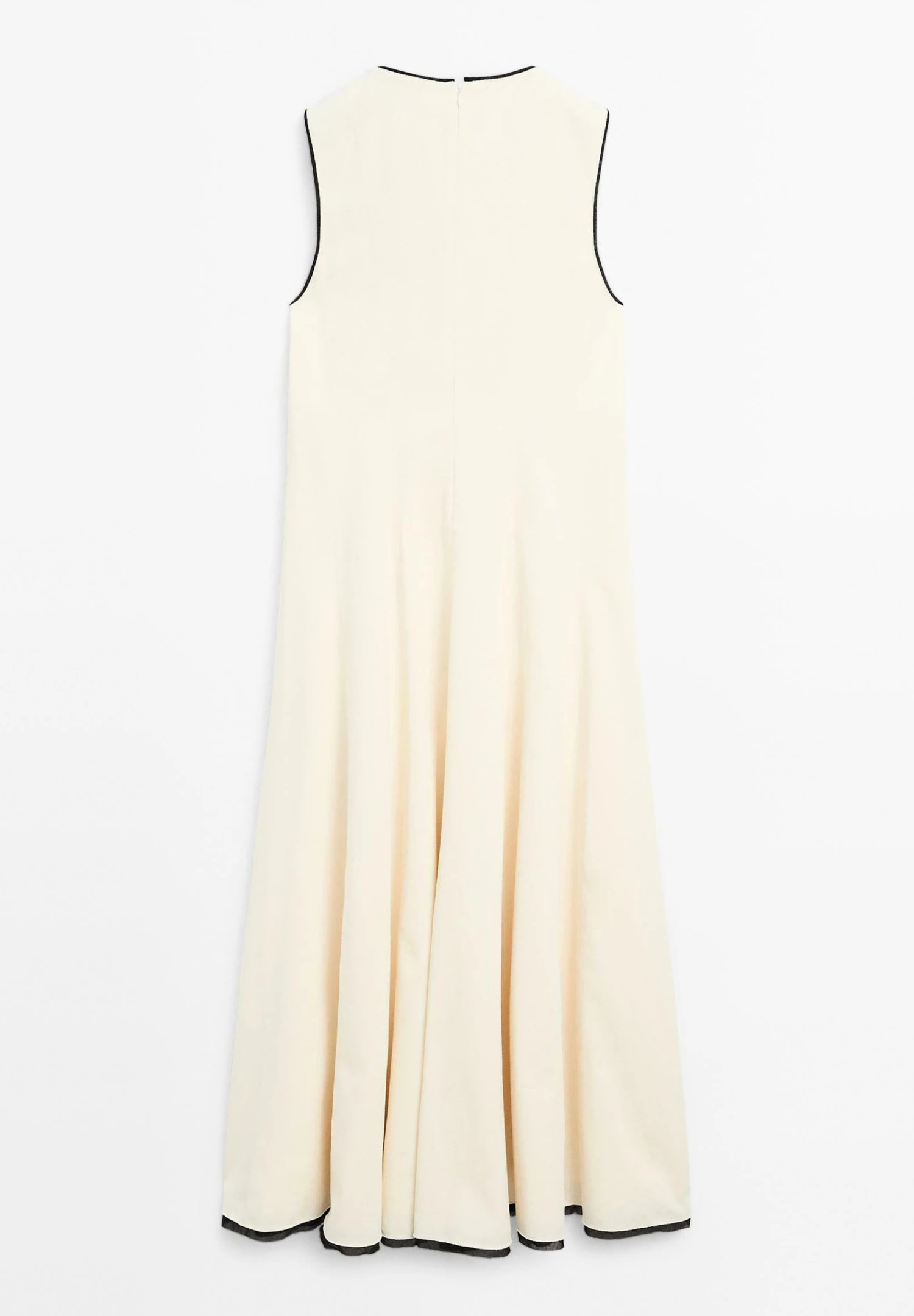 Massimo Dutti FLOUNCE WITH CONTRAST TRIMS - Day Dress - Beige 9 Massimo Dutti FLOUNCE WITH CONTRAST TRIMS - Day Dress - Beige - Image 7