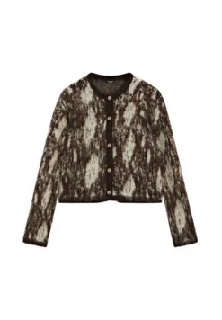 Massimo Dutti BUTTONED SNAKESKIN PRINT - Cardigan - Dark Brown -Massimo Dutti Shop 670fca29dbbf43d8b00d2ed430762624