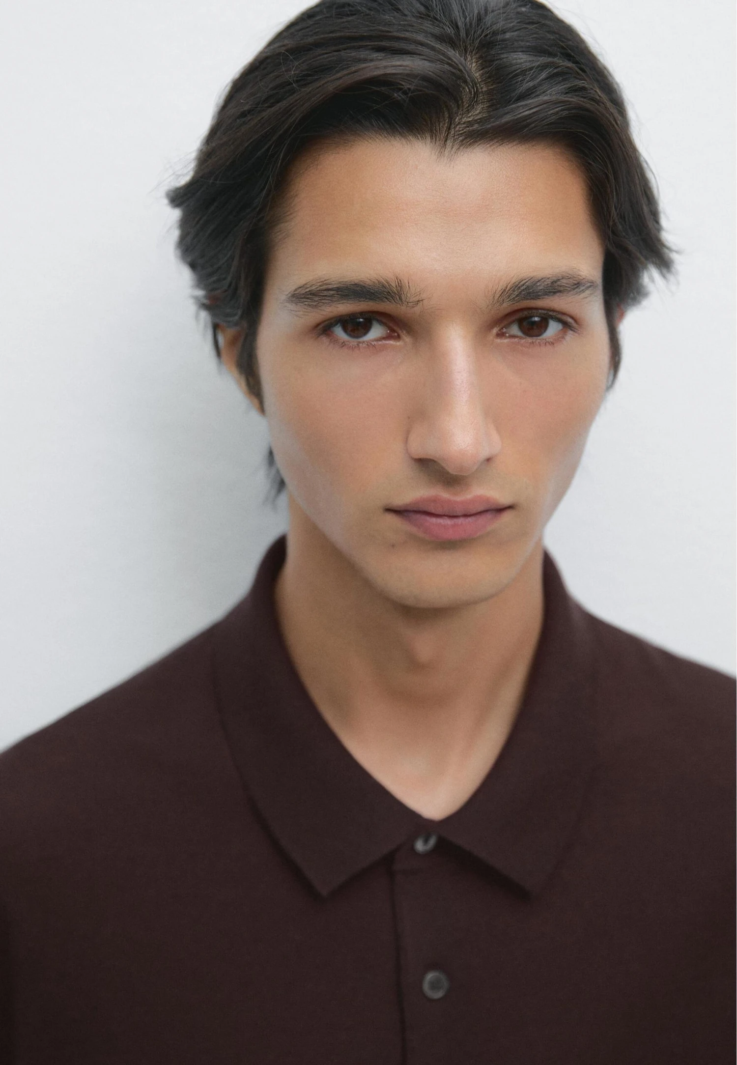 Massimo Dutti MERINO POLO COLLAR LONG SLEEVE - Long Sleeved Top - Bordeaux 6 Massimo Dutti MERINO POLO COLLAR LONG SLEEVE - Long Sleeved Top - Bordeaux - Image 4