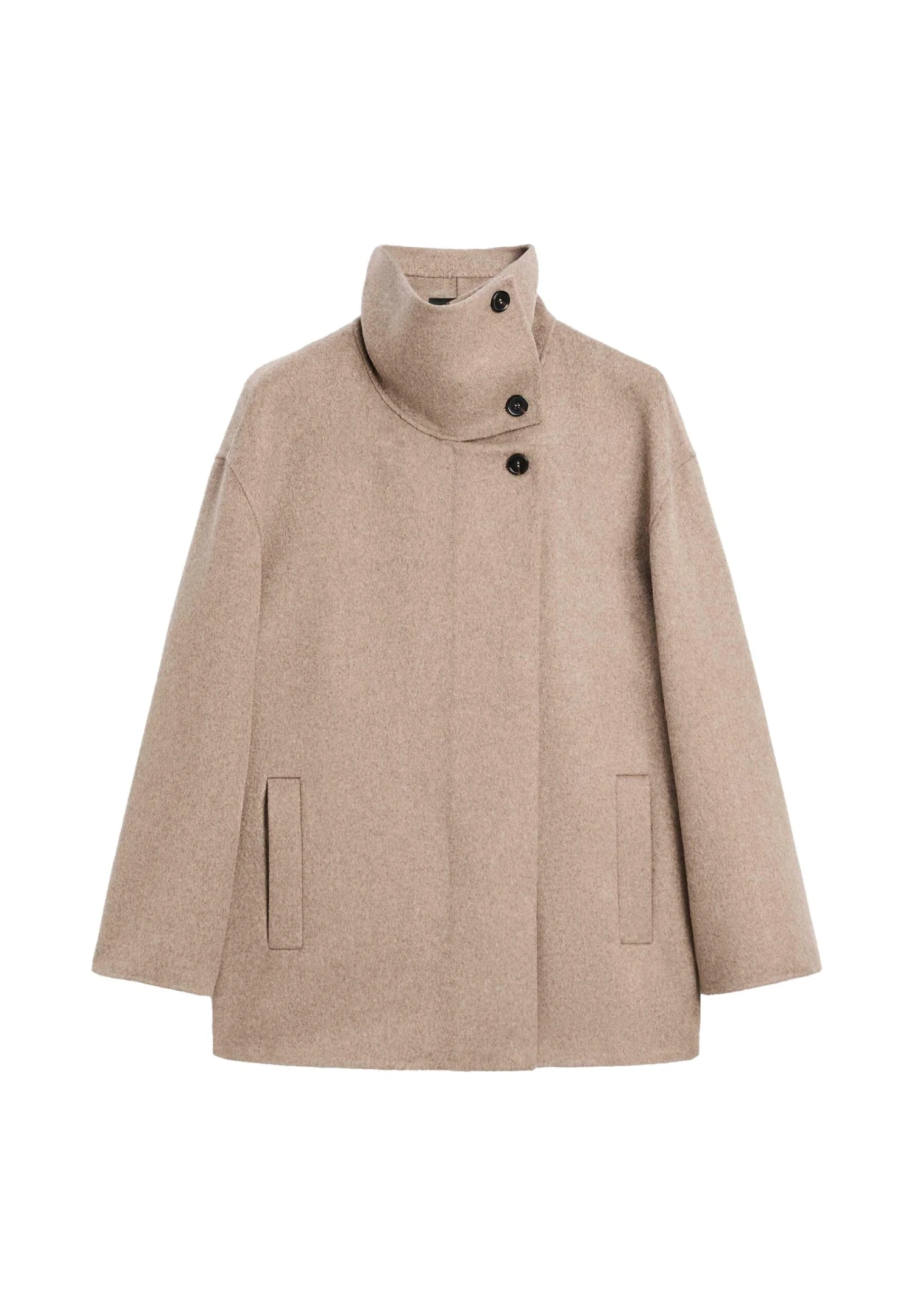 Massimo Dutti HIGH NECK - Short Coat - Camel 8 Massimo Dutti HIGH NECK - Short Coat - Camel - Image 6