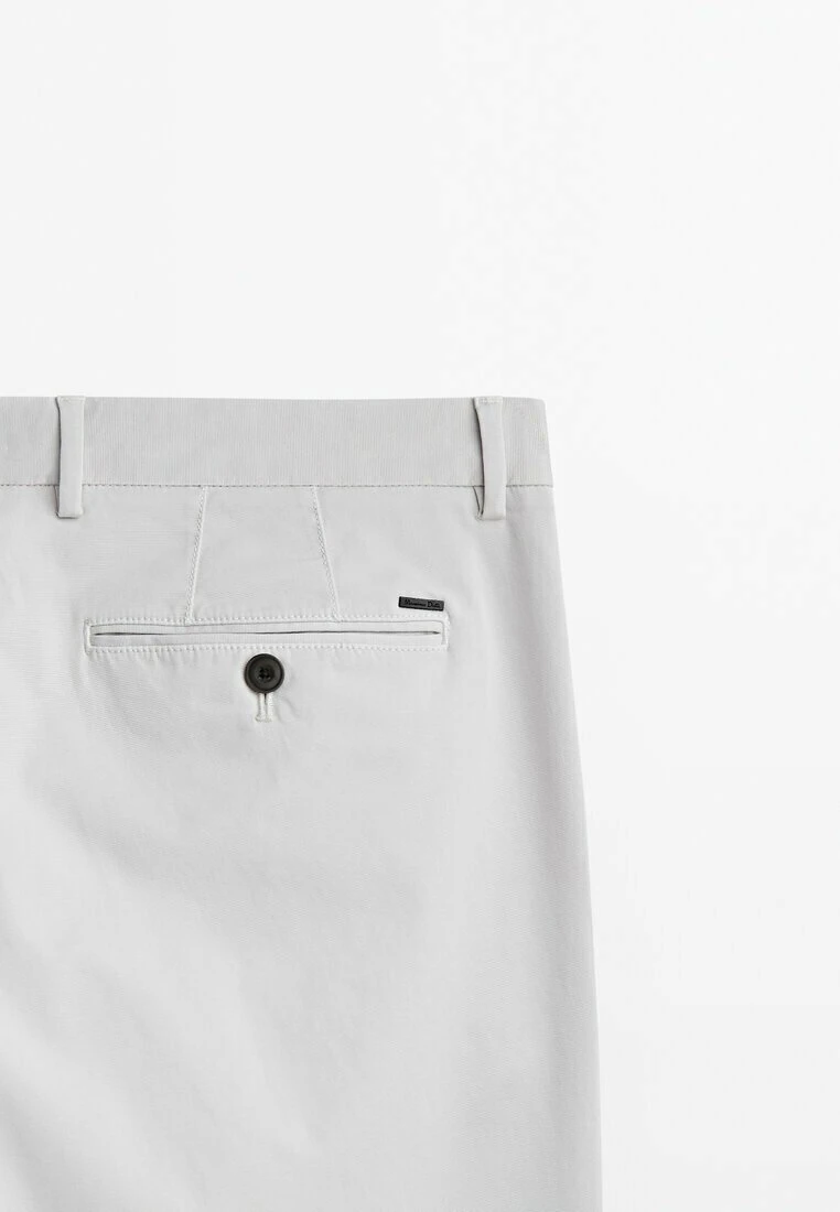 Massimo Dutti Slim-Fit Textured Ottoman- Chinos - Light Grey 12 Massimo Dutti Slim-Fit Textured Ottoman- Chinos - Light Grey - Image 10
