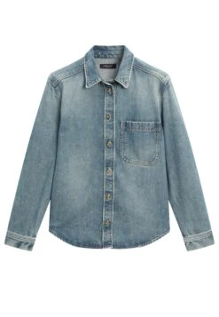 Massimo Dutti LOOSE-FITTING WITH POCKETS - Denim Jacket - Blue Denim -Massimo Dutti Shop 67b04b8e3417438f8dfcc648b59f166e