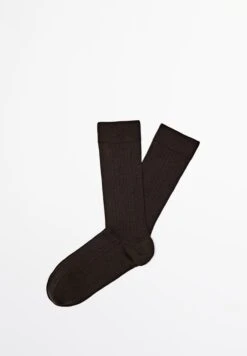 Massimo Dutti Socks - Mottled Dark Brown