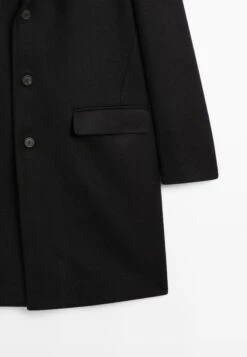 Massimo Dutti LONG WITH LAPEL COLLAR - Classic Coat - Black -Massimo Dutti Shop 680328358804431fa8134e83a2474855