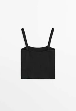 Massimo Dutti Strappy- Top - Black -Massimo Dutti Shop 6808fbd681bd46558534ade5d5801d37
