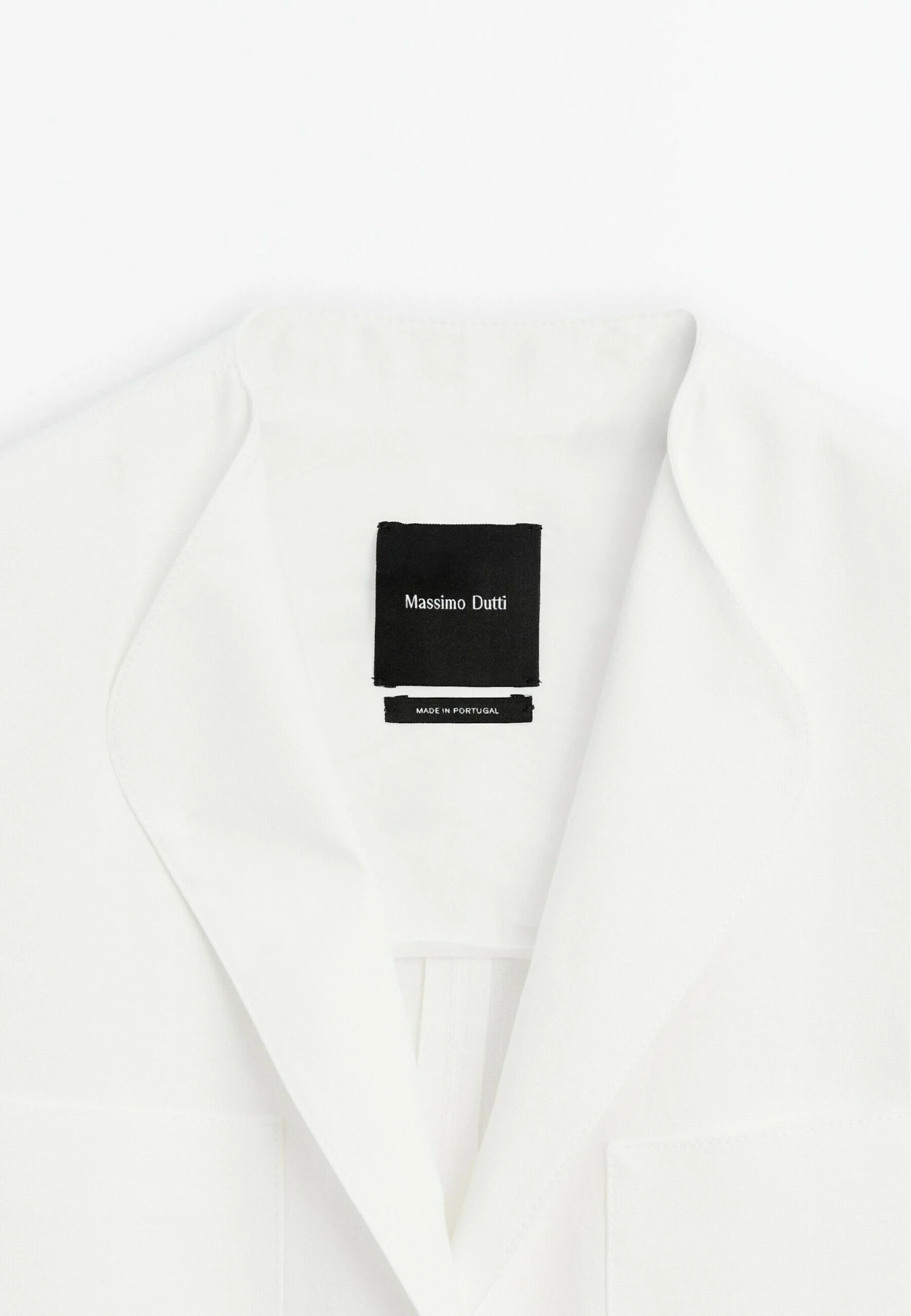 Massimo Dutti BUTTONED LAPEL COLLAR - Blazer - WHITE 10 Massimo Dutti BUTTONED LAPEL COLLAR - Blazer - WHITE - Image 8