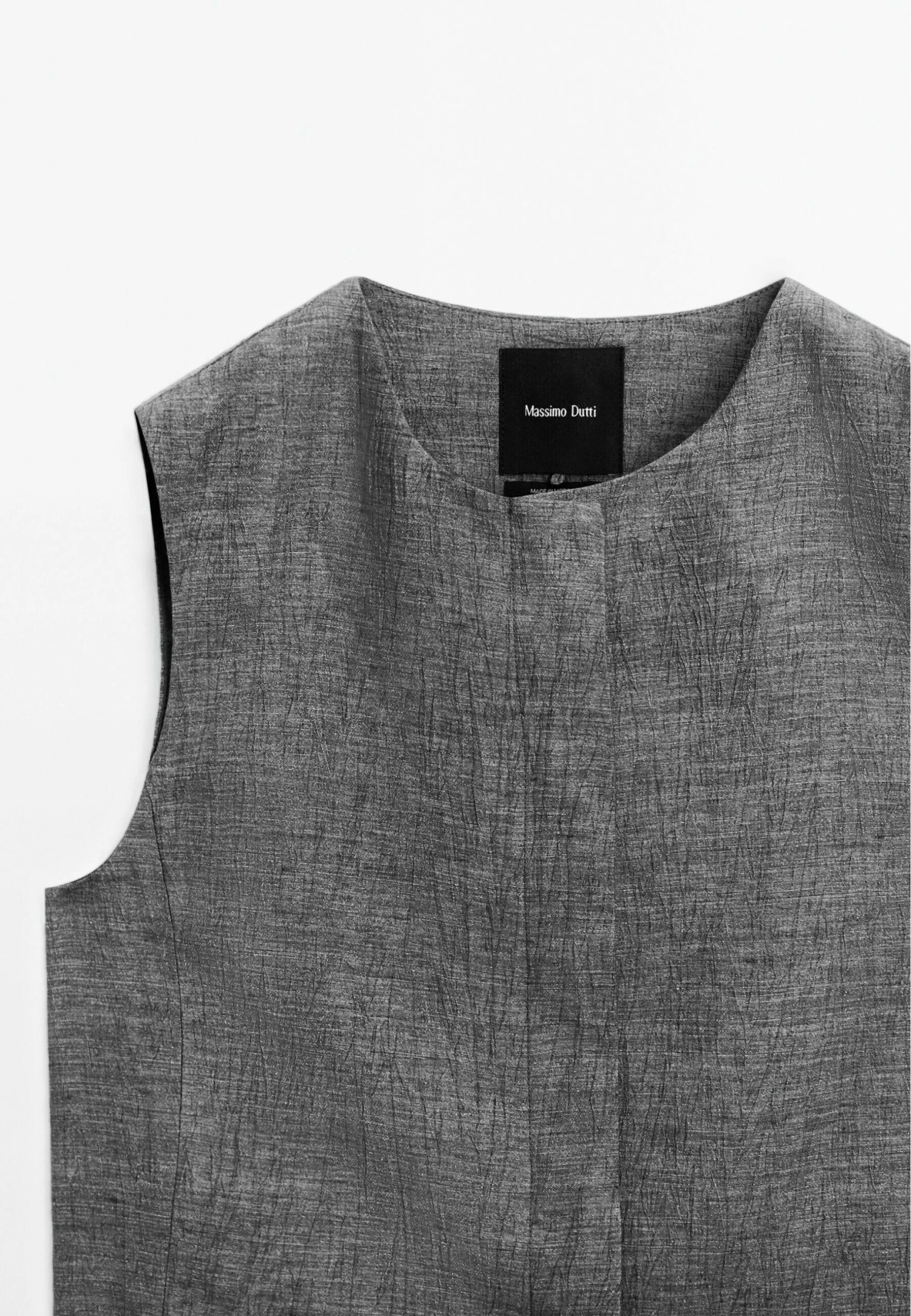 Massimo Dutti SHORT SLEEVELESS - Waistcoat - Grey 12 Massimo Dutti SHORT SLEEVELESS - Waistcoat - Grey - Image 10