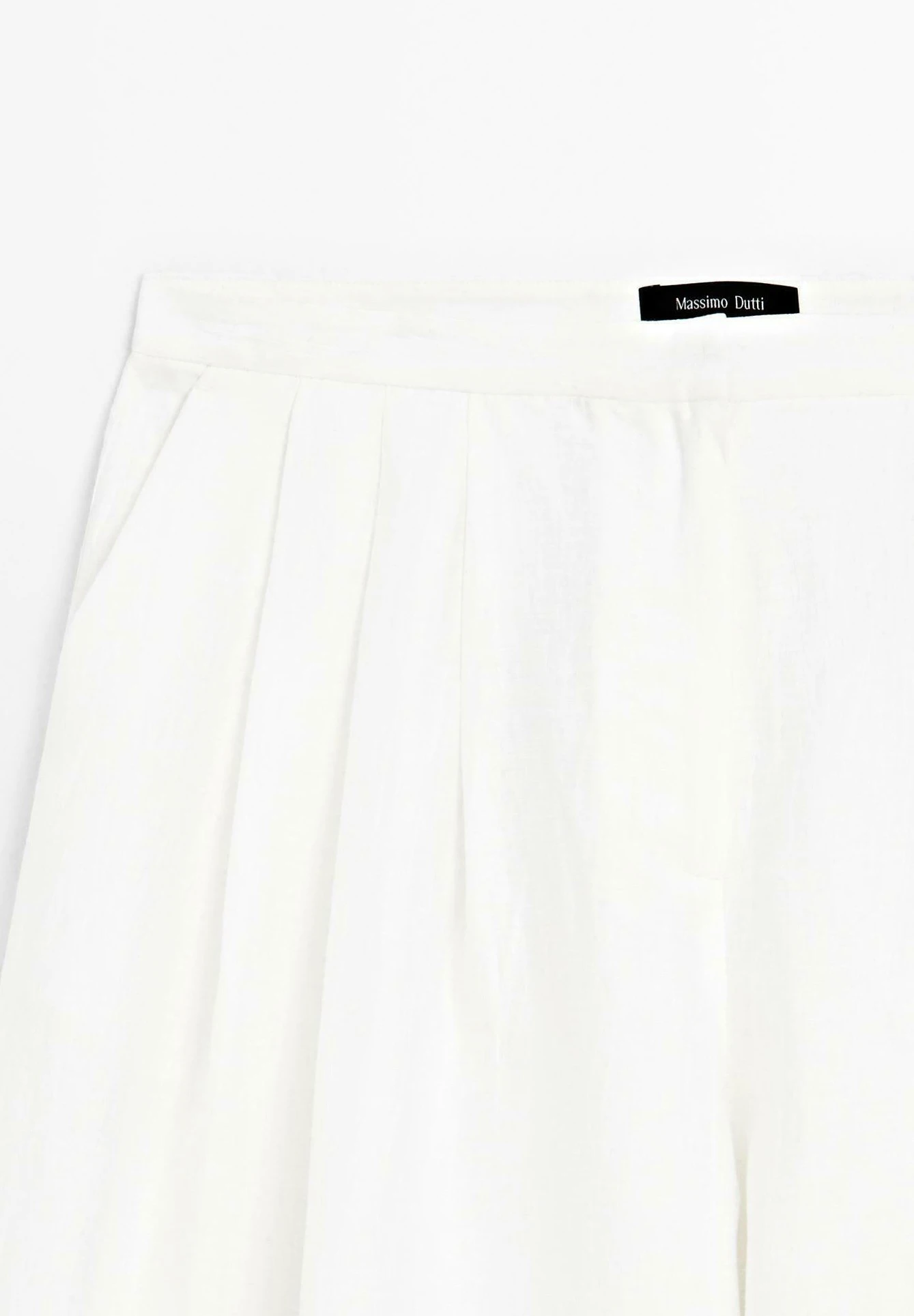 Massimo Dutti WIDE-LEG VOLUMINOUS - Trousers - White 8 Massimo Dutti WIDE-LEG VOLUMINOUS - Trousers - White - Image 6