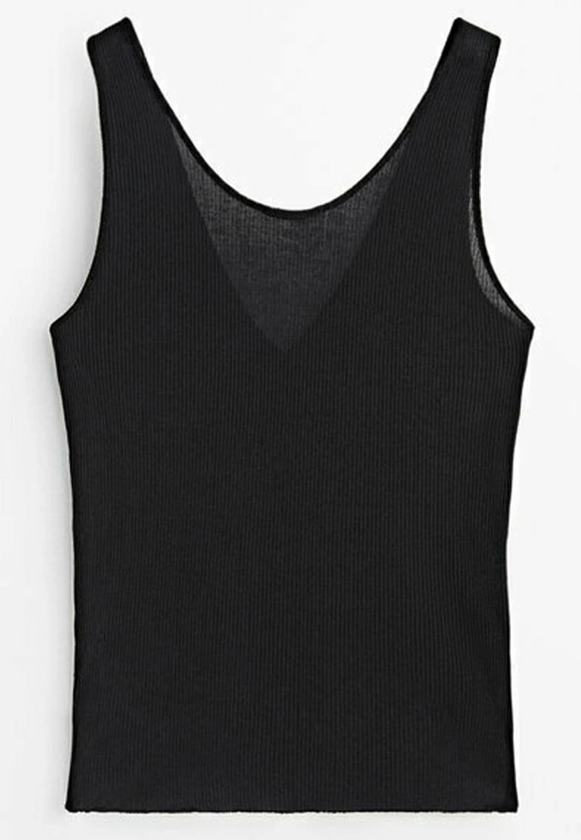 Massimo Dutti Strappy With Seam Detail - Top - Black 6 Massimo Dutti Strappy With Seam Detail - Top - Black - Image 4