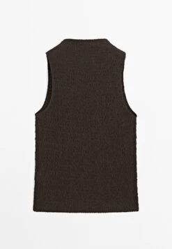 Massimo Dutti CHOCOLATE LINEAR WAFFLE-KNIT FUNNEL NECK - Top - Dark Brown 14 Massimo Dutti CHOCOLATE LINEAR WAFFLE-KNIT FUNNEL NECK - Top - Dark Brown -Massimo Dutti Shop 687b1d9e8f724919a3c2b54c5aea32bd