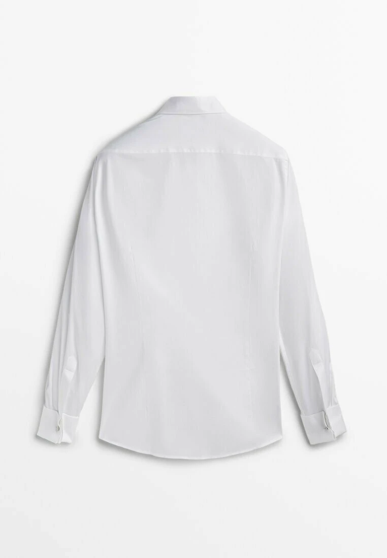Massimo Dutti With Double Cuffs- Formal Shirt - White 8 Massimo Dutti With Double Cuffs- Formal Shirt - White - Image 6