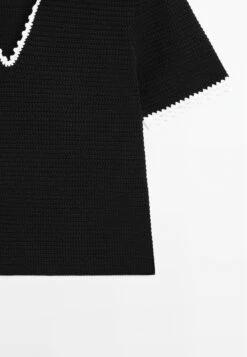 Massimo Dutti SHORT SLEEVE WITH POLO COLLAR - Polo Shirt - Black -Massimo Dutti Shop 689dc23bbd6f409b85f966a3ceaf8929